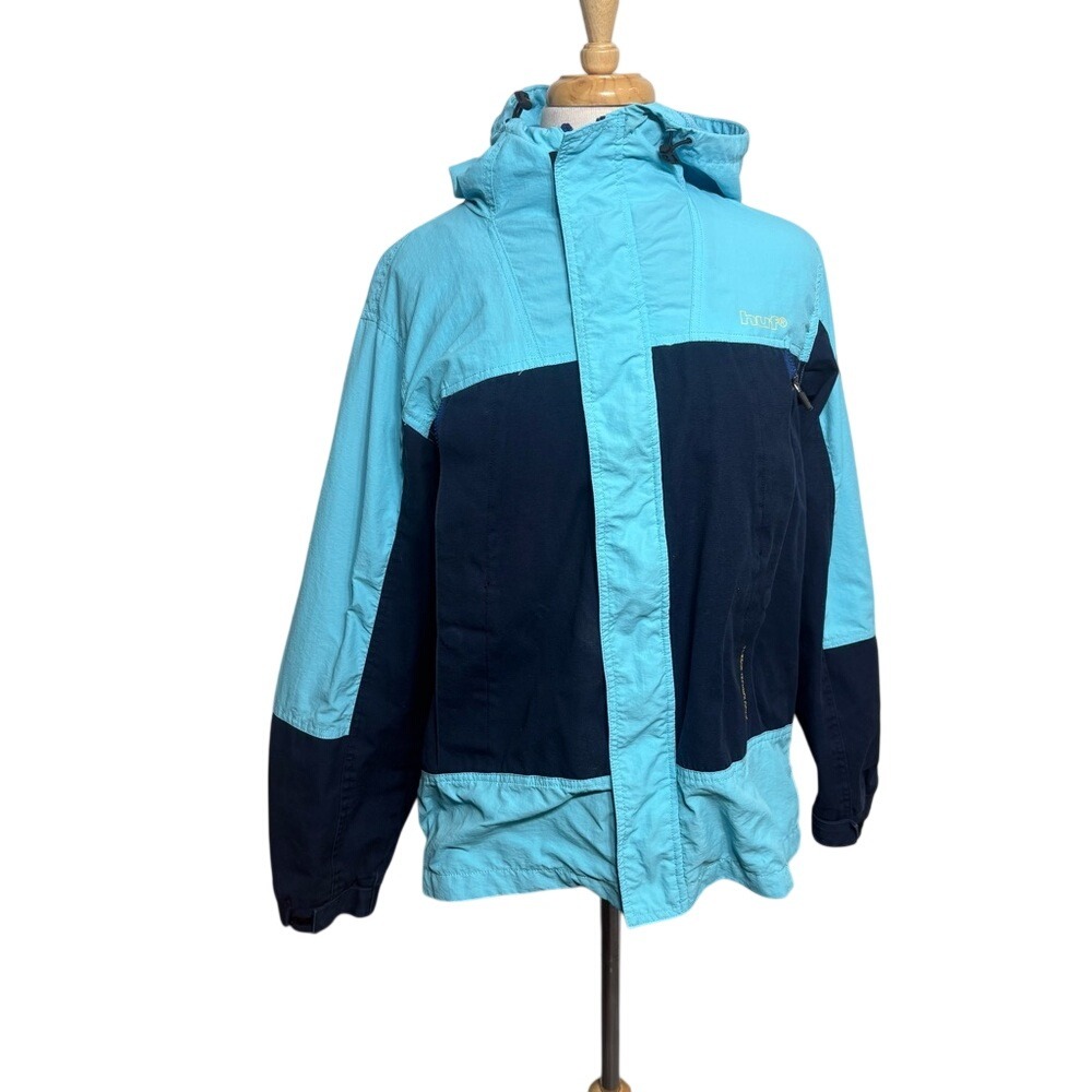HUF Rare Sample Blue Colorblock Windbreaker Skateboard Jacket Tech-wear M‎